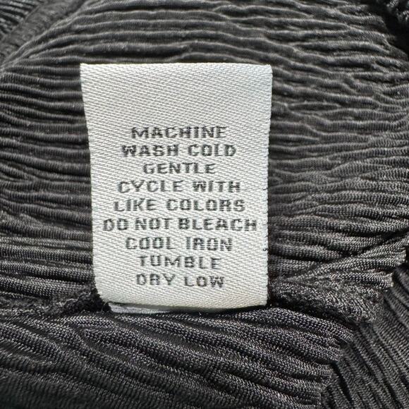 Habitat Pants Women L Black Soft Textured Wide Leg High Rise Pull On Lagenlook - Picture 14 of 14